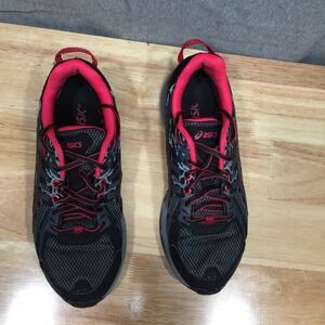 Asics‎ Womens Trail Running Shoes Gel-Venture 6 T7G6N 7.5 Black Pink Excellent